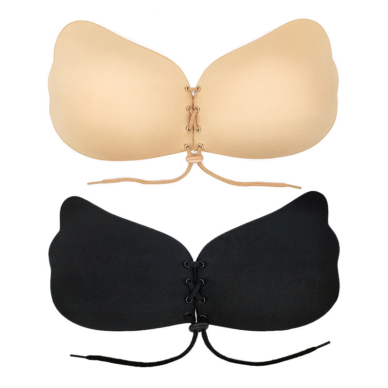Sutien fara bretele, cu acoperire pentru mameloane, push-up, respirabil, pentru rochie de mireasă