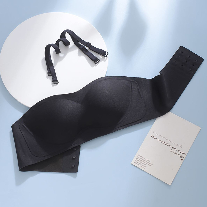 Mu Tingying pamučni bandeau grudnjak bez naramenica, bezšivan, protuklizan, 3/4 košarica, odvojive naramenice