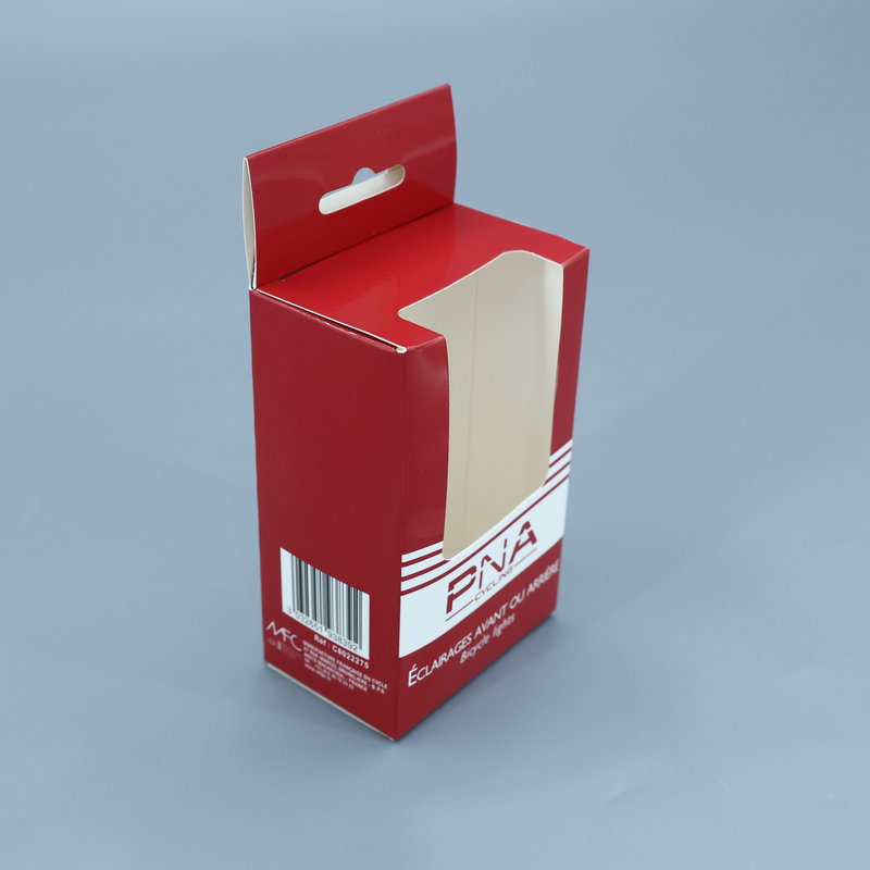 Cutie albă din carton cu fereastră pentru căști Bluetooth, imprimare color