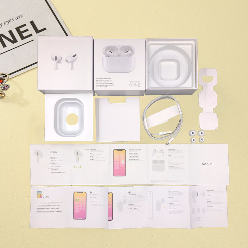Kutija za pakiranje Bluetooth slušalica druge generacije visokokvalitetna, kompatibilna s Apple stilom, neutralnog dizajna, s ušnim navlakama, dvodijelna kartonska kutija