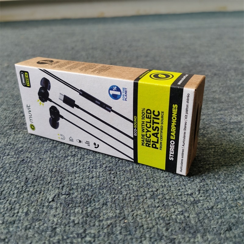 Cutie de ambalaj personalizabilă pentru căști, cabluri de date și încărcătoare pentru telefon — certificare FSC
