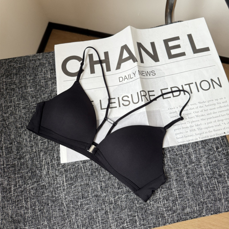 Bralet s prednjim zatvaranjem, trokutaste košarice, za mali bust, tanak, bežični, bezšivne leđa, francuski stil