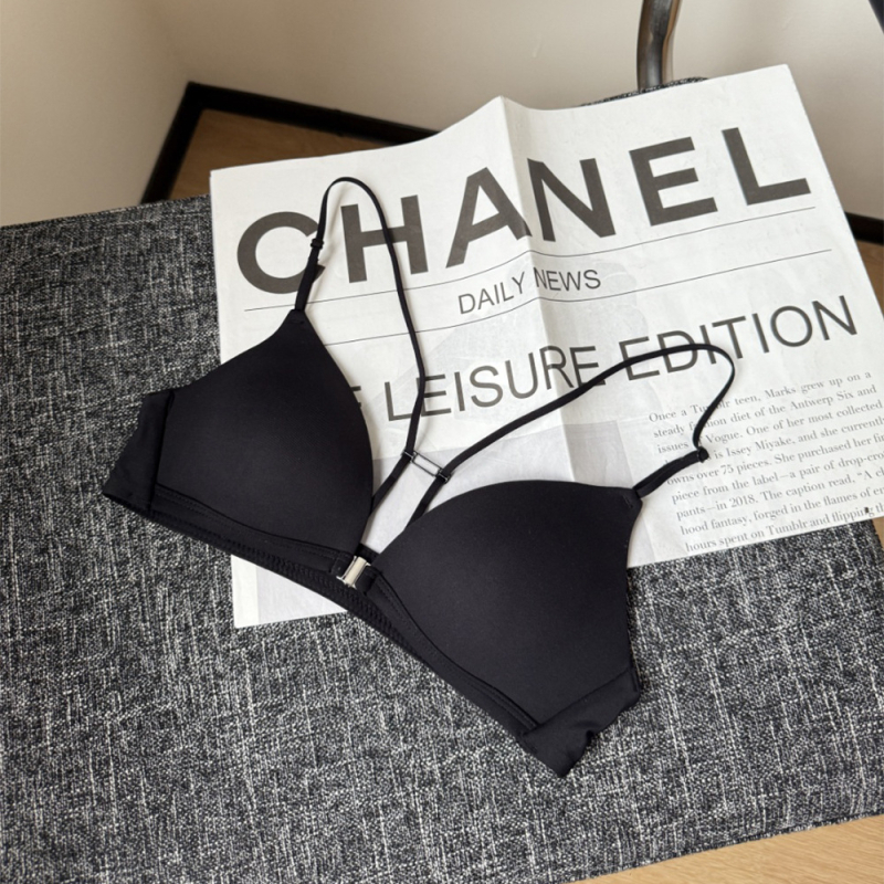 Bralet s prednjim zatvaranjem, trokutaste košarice, za mali bust, tanak, bežični, bezšivne leđa, francuski stil