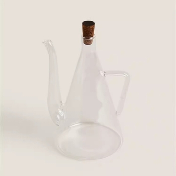 Sticlă de ulei din sticlă borosilicat de înaltă rezistență, capacitate mare, pentru bucătărie, sos de soia, oțet, ulei de susan și ulei de măsline, cu control al fluxului