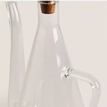 Sticlă de ulei din sticlă borosilicat de înaltă rezistență, capacitate mare, pentru bucătărie, sos de soia, oțet, ulei de susan și ulei de măsline, cu control al fluxului