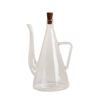 Sticlă de ulei din sticlă borosilicat de înaltă rezistență, capacitate mare, pentru bucătărie, sos de soia, oțet, ulei de susan și ulei de măsline, cu control al fluxului