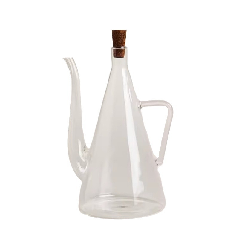 Sticlă de ulei din sticlă borosilicat de înaltă rezistență, capacitate mare, pentru bucătărie, sos de soia, oțet, ulei de susan și ulei de măsline, cu control al fluxului