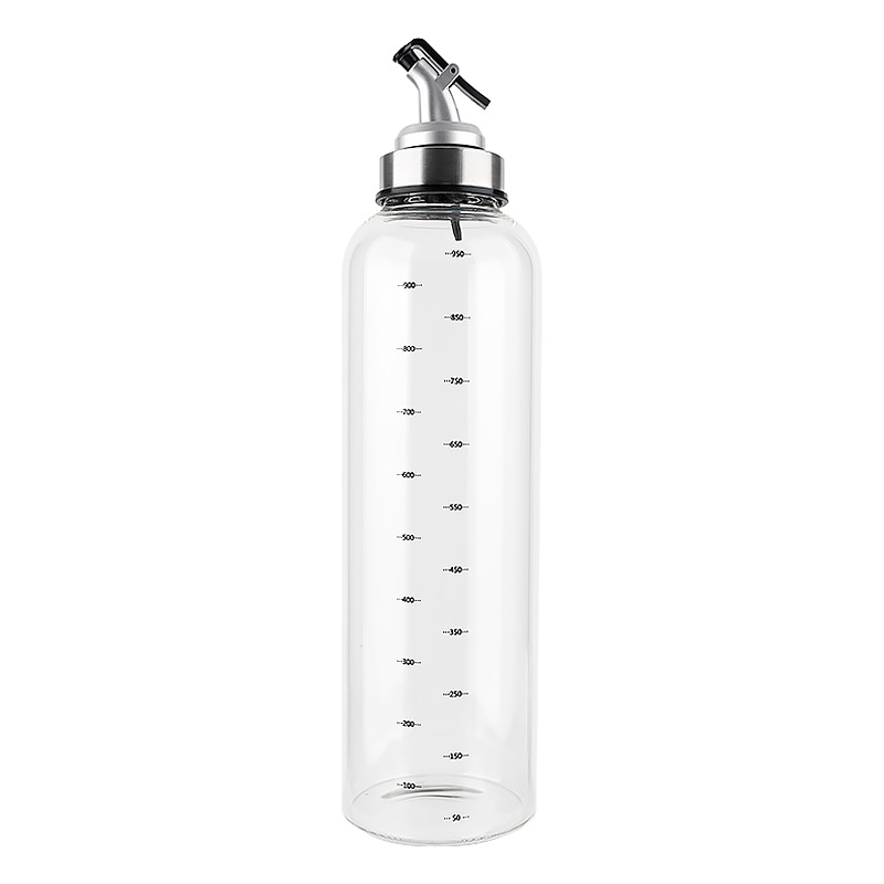 Sticlă de ulei din borosilicat, rezistentă la temperaturi înalte, cu dop etanș, pentru ulei, sos de soia, oțet matur și condimente.