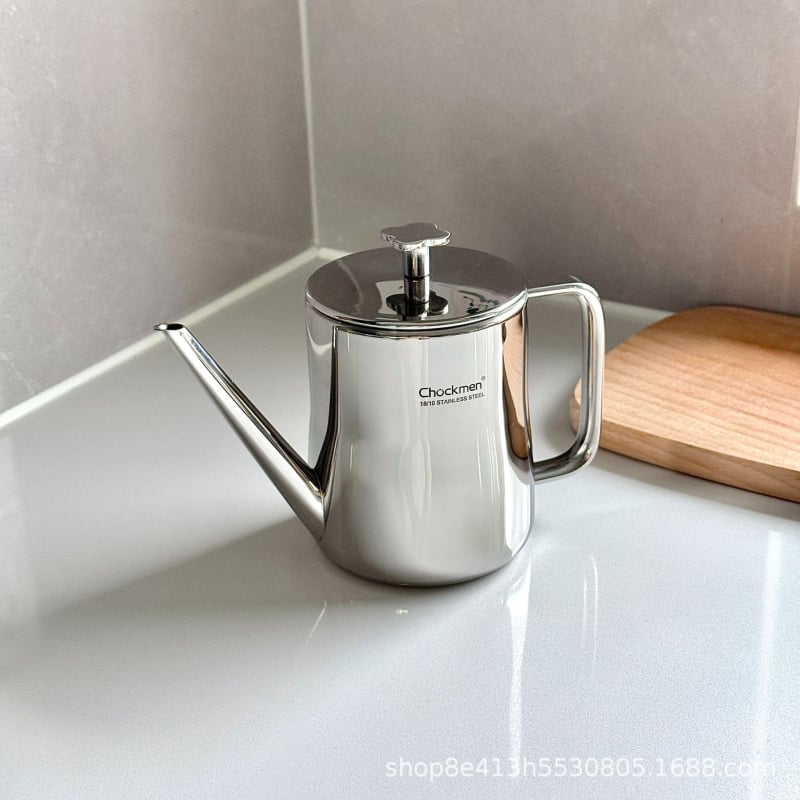 Chockmen recipient de ulei din oțel inoxidabil 18/10, 400 ml, bucătărie, de calitate alimentară, fără picurare