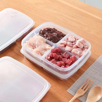 Plastična kutija za zamrzavanje s pregradama, 800–1000 ml, mikrovalno sigurna