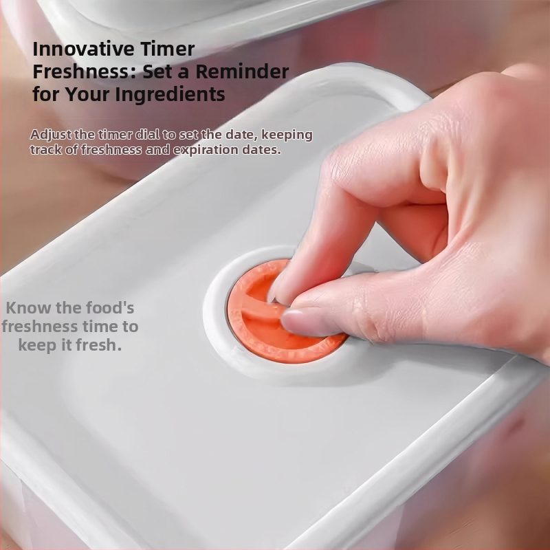 Cutie de depozitare a alimentelor cu temporizator, capacitate mare, stivuibilă, etanșă, cutie de prânz multifuncțională pentru birou