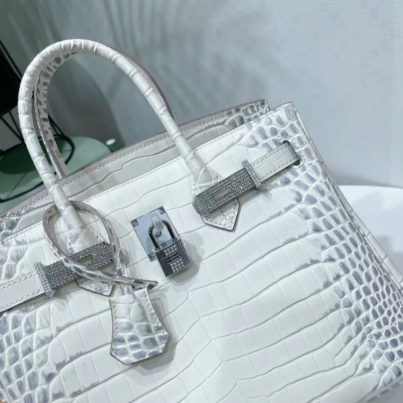 DUOKAFU Ženska torbica od praveće kože, crossbody s uzorkom krokodila i kristalnom kopčom, srednje veličine