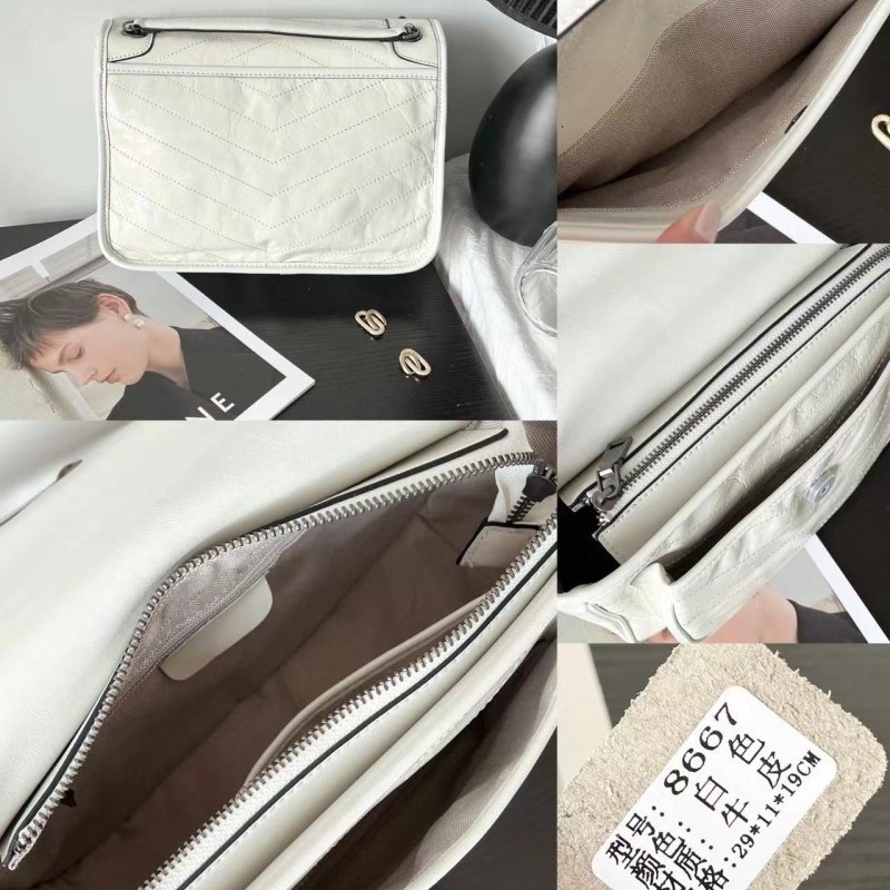 Ženska mala crossbody torbica s lancem od prave kože, messenger stil, proljeće 2025
