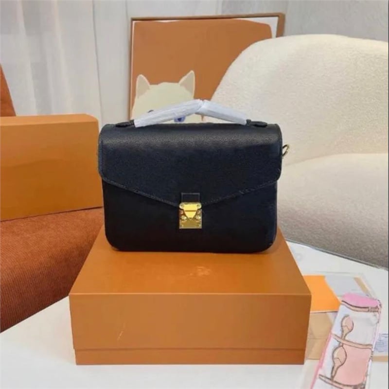 2024 nova klasična monogramska messenger torba od prave kože, s lancem i žutom cvjetnom logom, za žene
