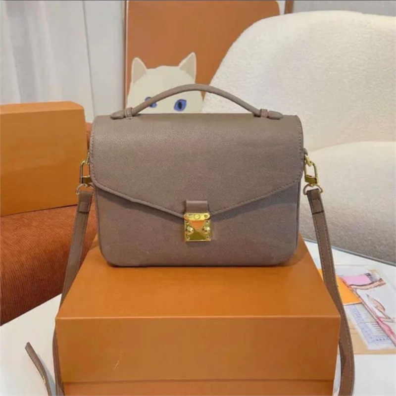 2024 nova klasična monogramska messenger torba od prave kože, s lancem i žutom cvjetnom logom, za žene
