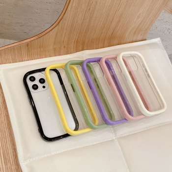Kućište za iPhone 16 Pro / 15 Pro Max u candy bojama, prozirna baza, minimalističko zaštitno kućište za 14/13