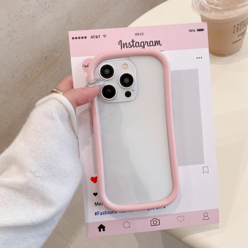 Kućište za iPhone 16 Pro / 15 Pro Max u candy bojama, prozirna baza, minimalističko zaštitno kućište za 14/13