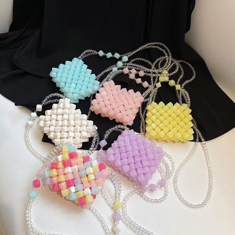 Prozirna mini crossbody torba u pastelnoj boji bombona, ružičasta, elegantan ženski dodatak