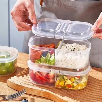 Cutie pentru fructe pentru camping și picnic, cutie de gustări de calitate alimentară, cutie portabilă sigilată pentru depozitare cu porții