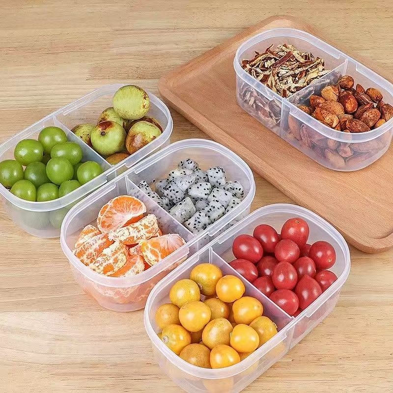 Cutie pentru fructe pentru camping și picnic, cutie de gustări de calitate alimentară, cutie portabilă sigilată pentru depozitare cu porții