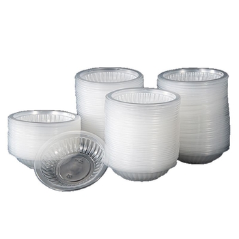 Vasuri de sos de unică folosință, boluri din plastic, de calitate alimentară, pentru degustare; sos de soia, ardei iute, wasabi; boluri pentru dip la dumplings; utilizare comercială