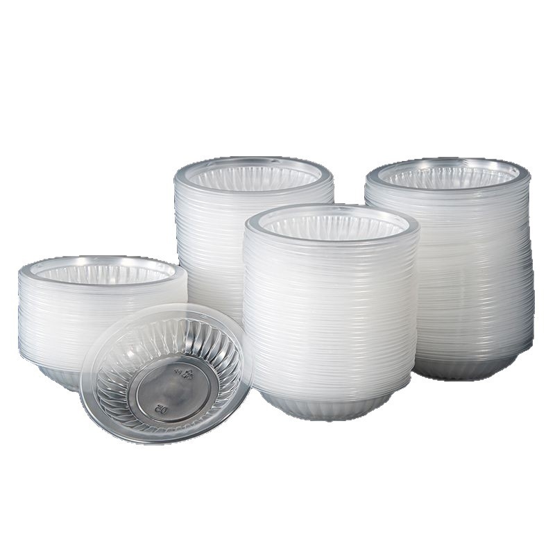 Vasuri de sos de unică folosință, boluri din plastic, de calitate alimentară, pentru degustare; sos de soia, ardei iute, wasabi; boluri pentru dip la dumplings; utilizare comercială