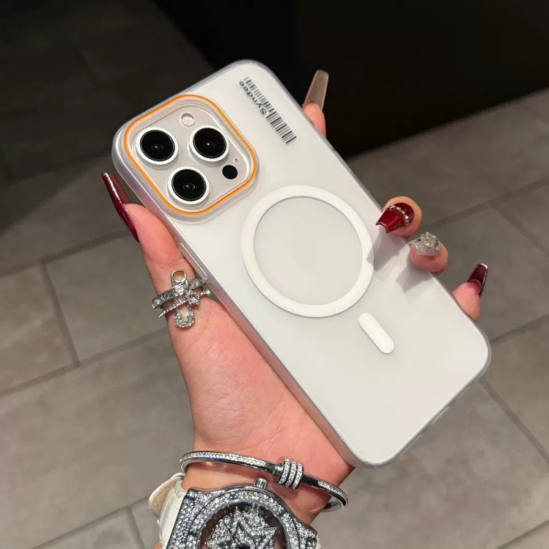 Kućište za iPhone 11–14 seriju, matna pijesak tekstura, poluprozirno, magnetsko punjenje, tvrdi PC kućište, otporno na padove