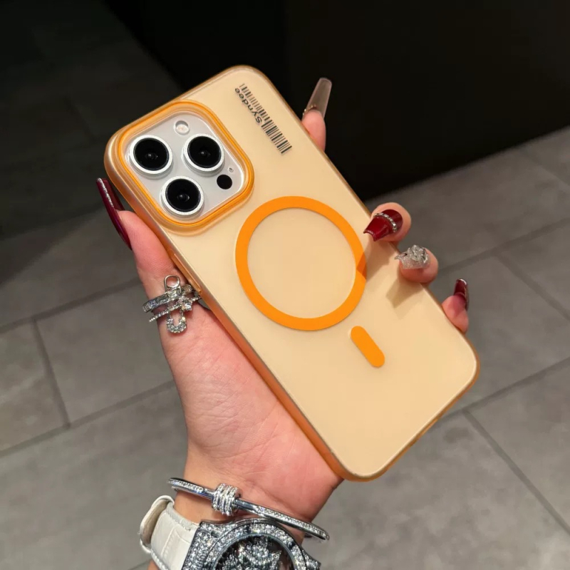 Kućište za iPhone 11–14 seriju, matna pijesak tekstura, poluprozirno, magnetsko punjenje, tvrdi PC kućište, otporno na padove