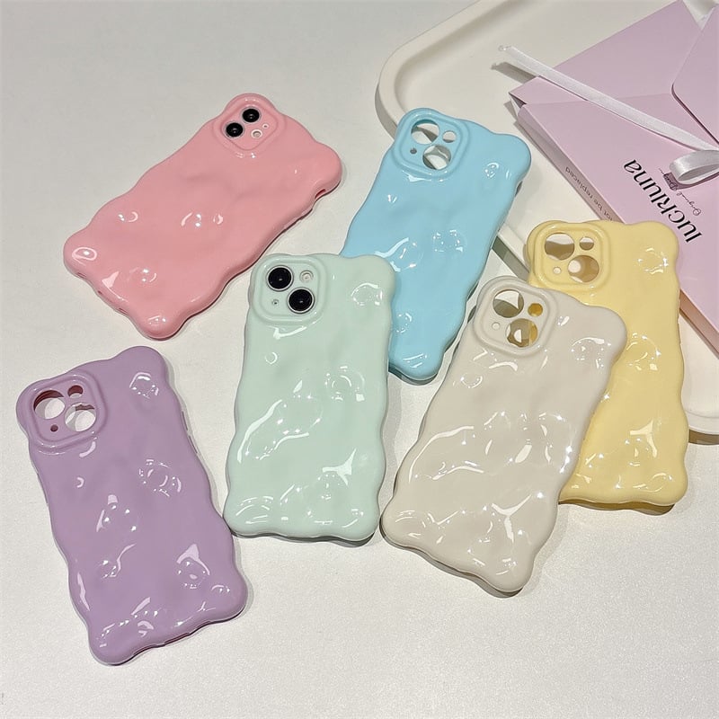 Carcasă minimalistă cu valuri de nori pentru iPhone 11/12/13/14 Pro și Pro Max, inclusiv iPhone 16 Pro Max