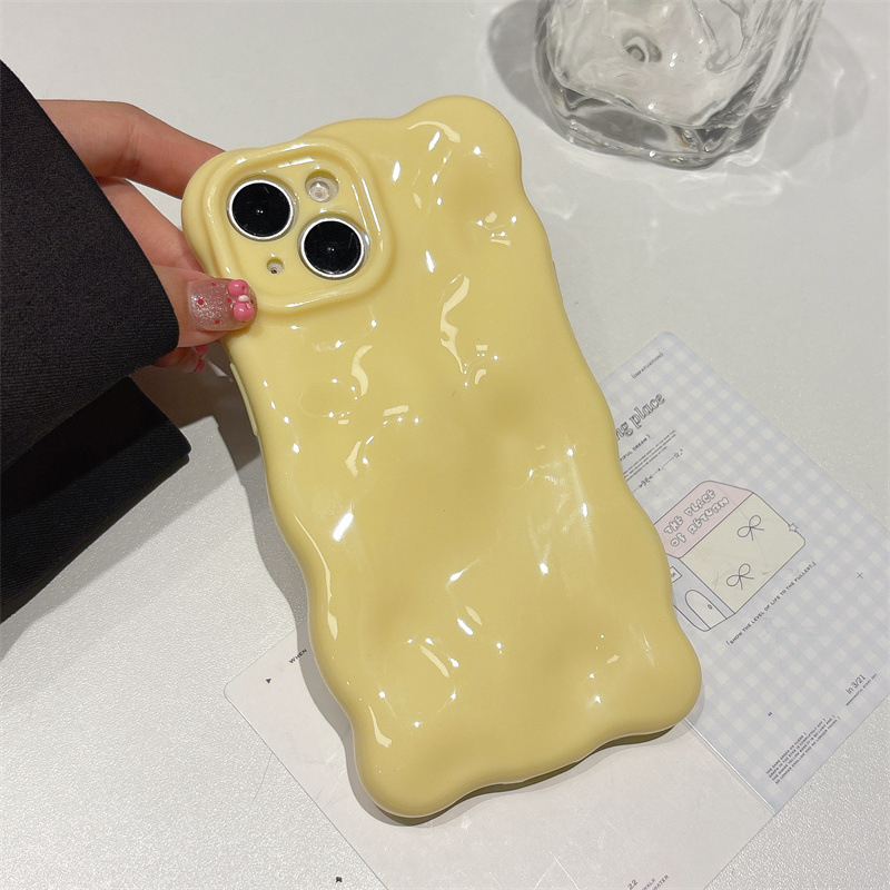 Carcasă minimalistă cu valuri de nori pentru iPhone 11/12/13/14 Pro și Pro Max, inclusiv iPhone 16 Pro Max