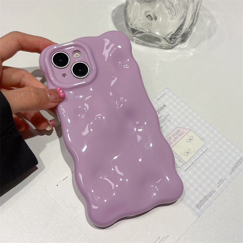 Carcasă minimalistă cu valuri de nori pentru iPhone 11/12/13/14 Pro și Pro Max, inclusiv iPhone 16 Pro Max