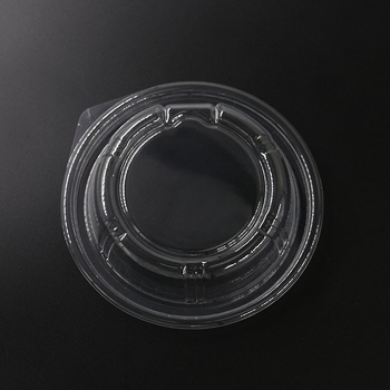 Vas rotund din plastic PP, roșu-negru, pentru salată, somon sashimi, ramen și supă, bol de unică folosință, capacitate 420 ml