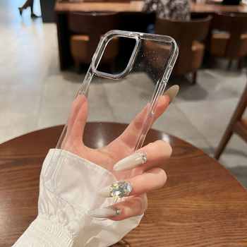 Prozirni PC glitter kućište s magnetskim zatvaranjem – tvrdi kućište za iPhone 11–14 Pro/Pro Max