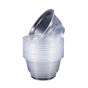 Vas de plastic de unică folosință, rotund, cu grosime suplimentară, pentru mesele de acasă