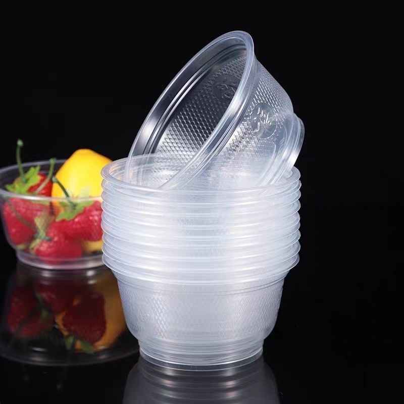 Vas de plastic de unică folosință, rotund, cu grosime suplimentară, pentru mesele de acasă