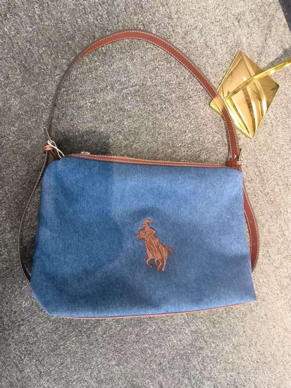 Premijumna ženska torbica od pranog platna, jedinstven dizajn, srednja veličina, blok boja, casual crossbody torba za žene