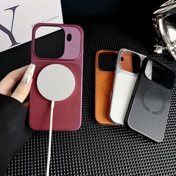 Husă cu model Lychee, magnetizată pentru OPPO Find X9 Pro, husă de protecție din piele PU pentru Vivo X30 Pro