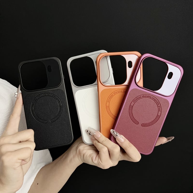 Husă cu model Lychee, magnetizată pentru OPPO Find X9 Pro, husă de protecție din piele PU pentru Vivo X30 Pro