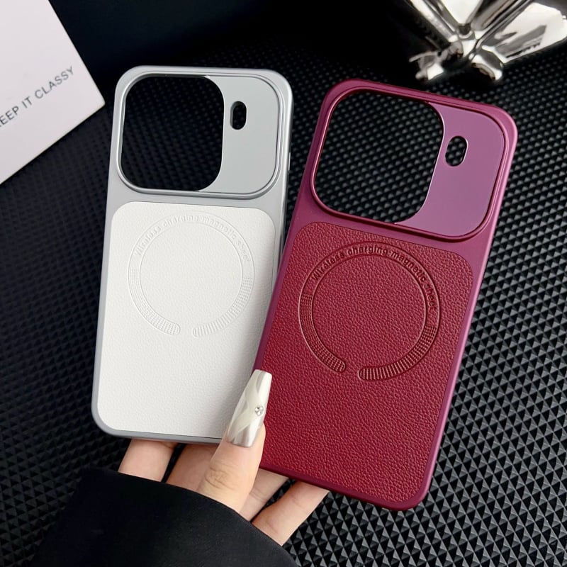 Husă cu model Lychee, magnetizată pentru OPPO Find X9 Pro, husă de protecție din piele PU pentru Vivo X30 Pro