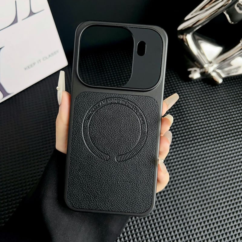 Husă cu model Lychee, magnetizată pentru OPPO Find X9 Pro, husă de protecție din piele PU pentru Vivo X30 Pro