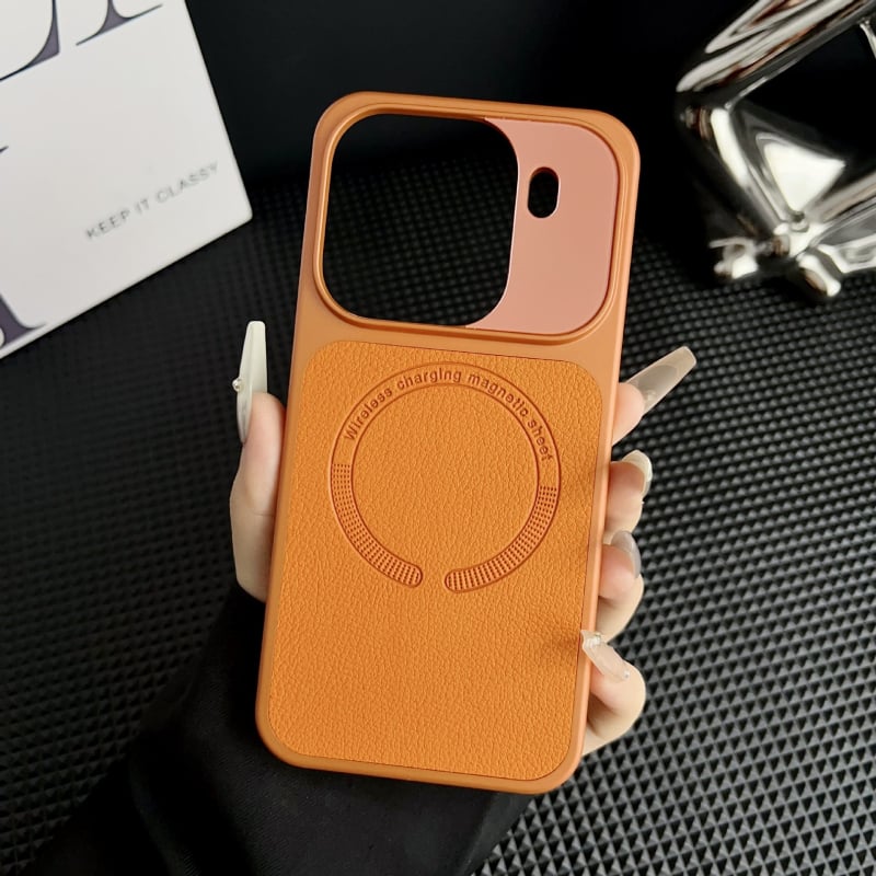 Husă cu model Lychee, magnetizată pentru OPPO Find X9 Pro, husă de protecție din piele PU pentru Vivo X30 Pro