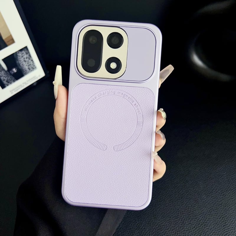Husă cu model Lychee, magnetizată pentru OPPO Find X9 Pro, husă de protecție din piele PU pentru Vivo X30 Pro