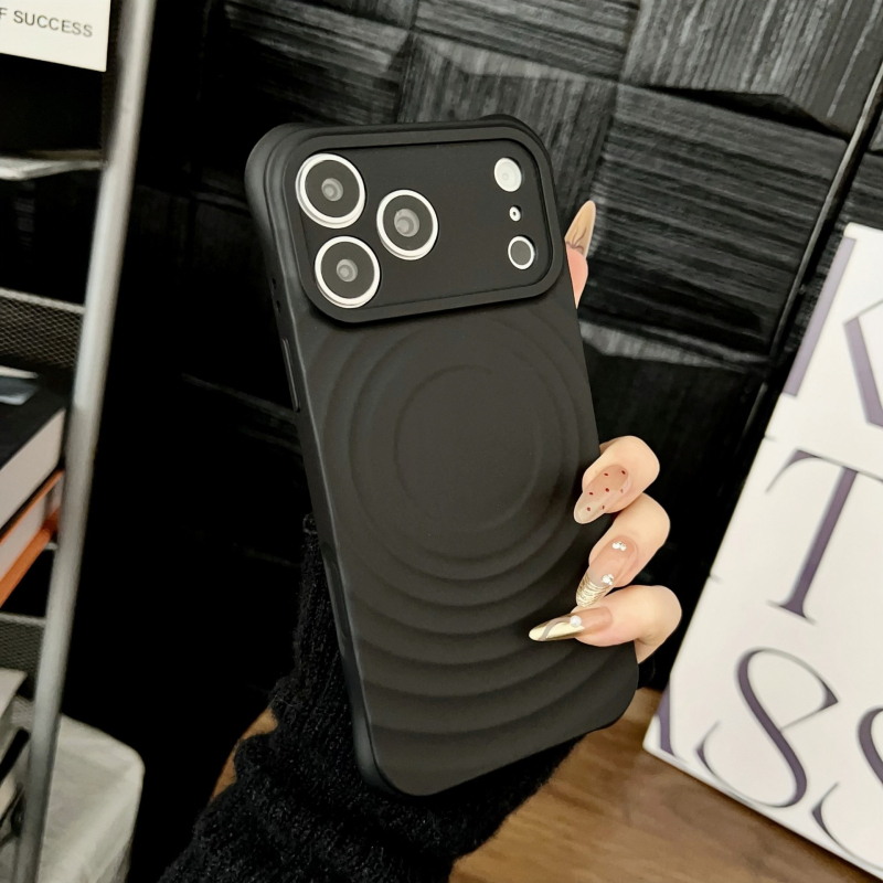 Silikonska futrola s magnetskim privlačenjem i valovitim uzorkom s finim rupama za seriju iPhone 12/15/16/17