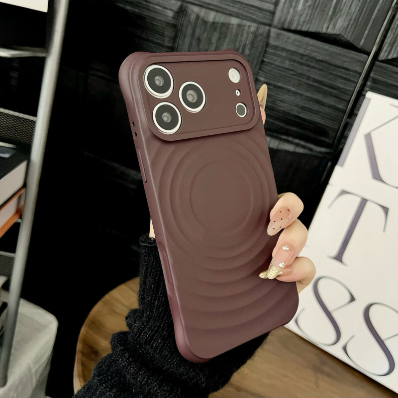 Silikonska futrola s magnetskim privlačenjem i valovitim uzorkom s finim rupama za seriju iPhone 12/15/16/17