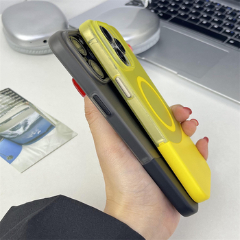 Spojeno magnetsko kućište za iPhone 13–16 Pro – kontrastne boje, mat završna obrada, kreativan dizajn
