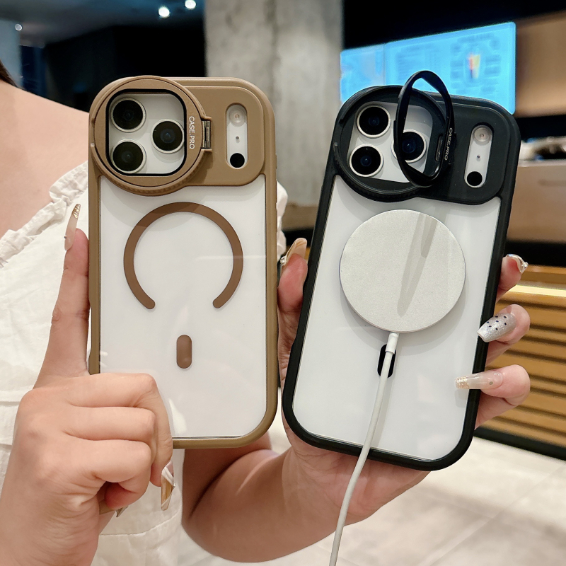 Kreativni držač objektiva za iPhone 17 Pro Max uz prozirno magnetsko kućište i zaštitno kućište za iPhone 16