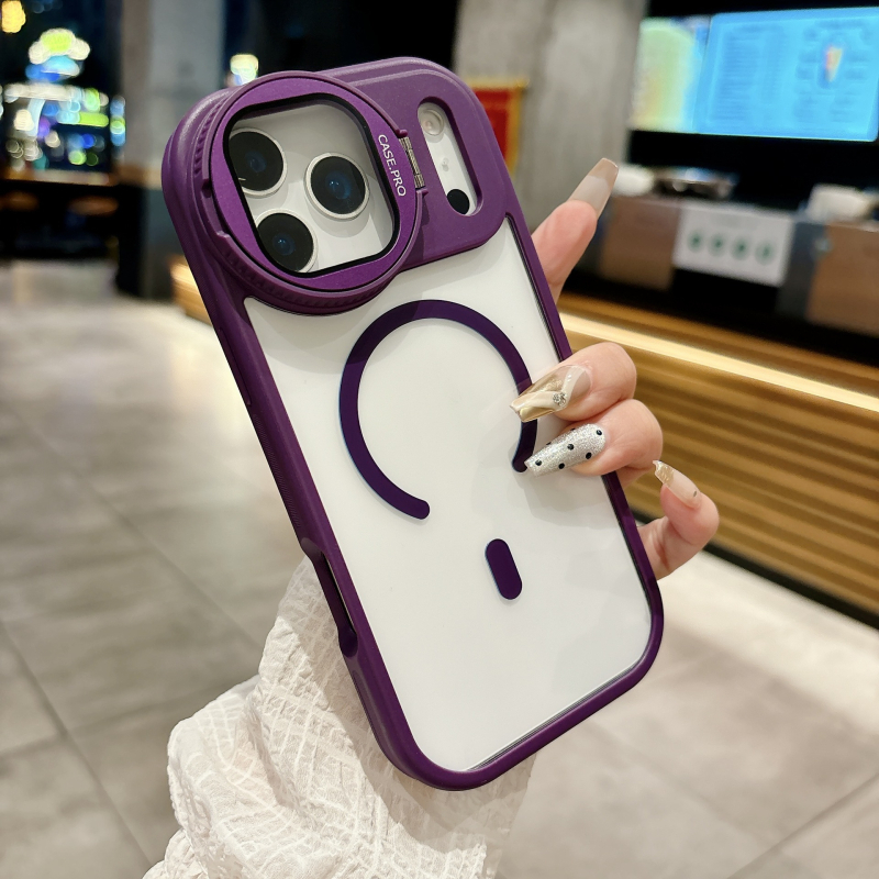 Kreativni držač objektiva za iPhone 17 Pro Max uz prozirno magnetsko kućište i zaštitno kućište za iPhone 16