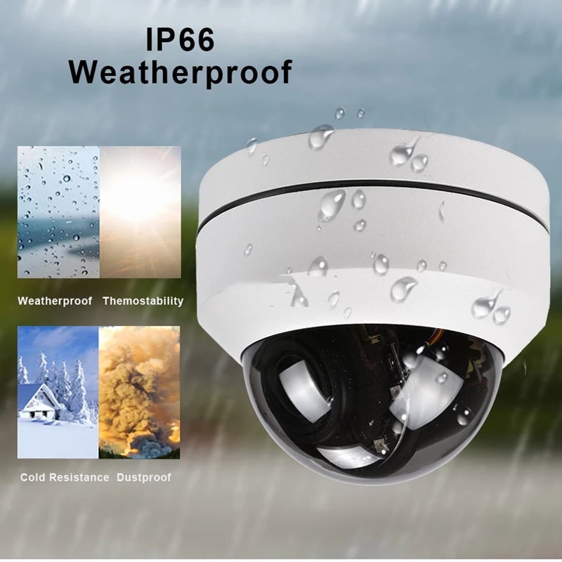 2,5-inčna mrežna PTZ infracrvena dome kamera, 5 MP, 4x zum, POE, audio