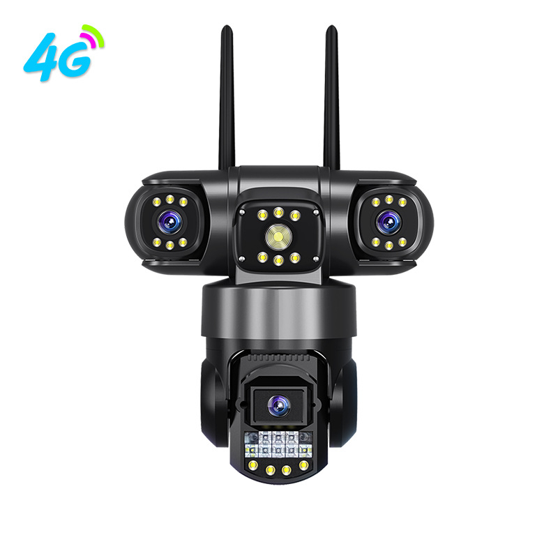 V380pro PTZ kamera s три обектива, безжична 4G външна, Wi-Fi и захранване