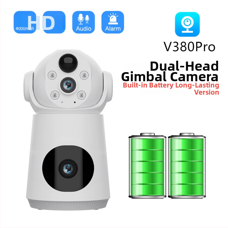 V380PRO Bezdrôtová Wi‑Fi Sledovacia Kamera PTZ s Duálnym Objektívom a Duálnym Zobrazením